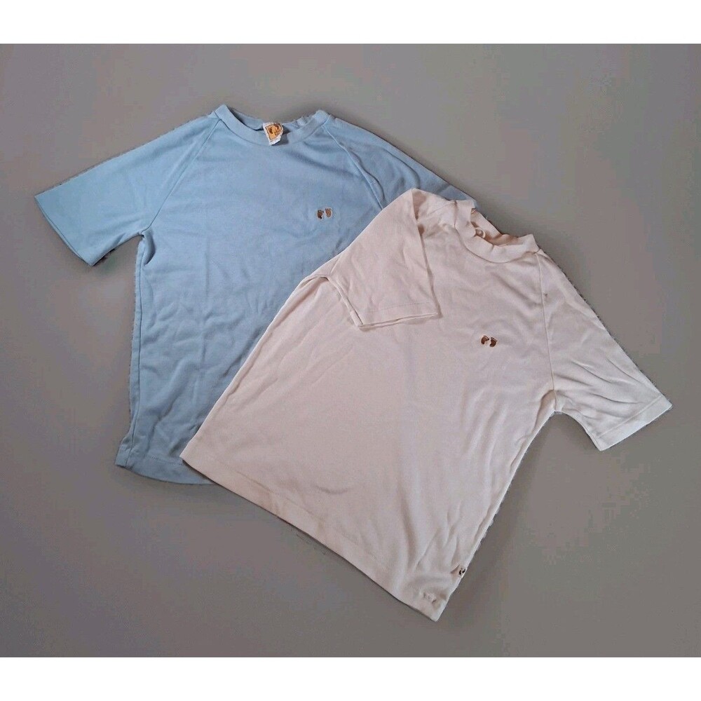 Vtg Hang Ten T-Shirt Youth Boys Sz 12 Surf Skate 70s 80s Embroidered Logo Bundle
